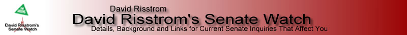 David Risstrom's Senate Watch